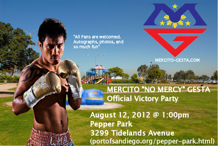 Two Victory Parties for Mercito “No Mercy” Gesta