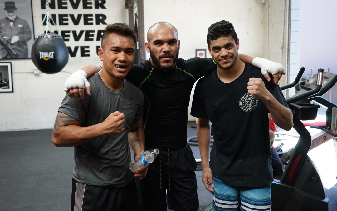 Sparring with Sugar Ray Beltran!