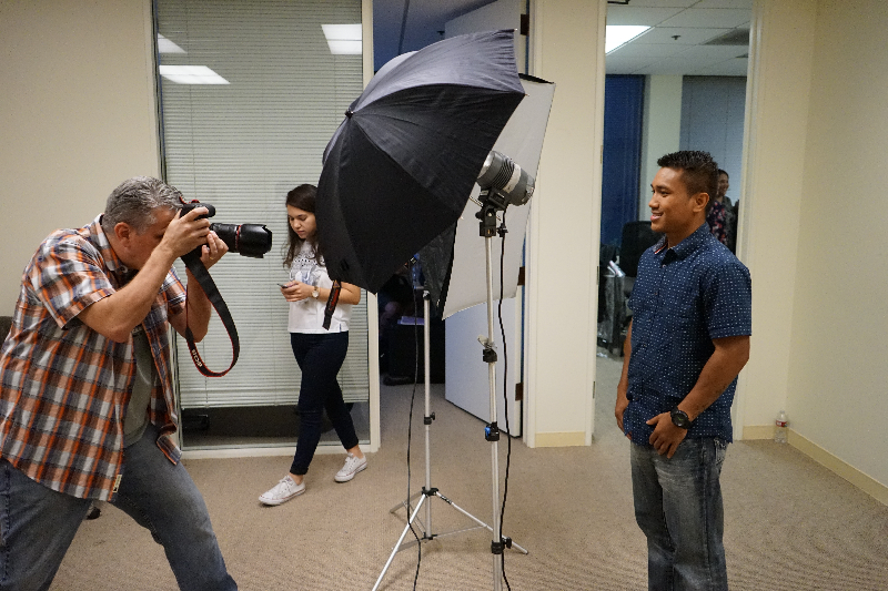 Photo Shoot at the Golden Boy Office!