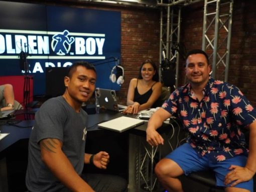 Golden Boy Radio Appearance for Mercito Gesta