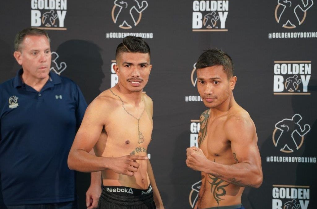 DAZN Weights for Mercito Gesta (133.6) and Carlos Morales (135)